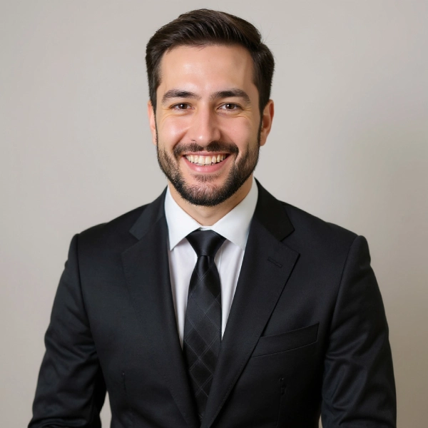 Professional resume headshot after TrueCV improvement
